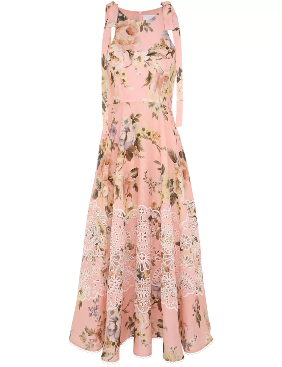 ZIMMERMANN Clothing | Dresses & Coverups<Acacia Broderie Midi Dress Pink Floral