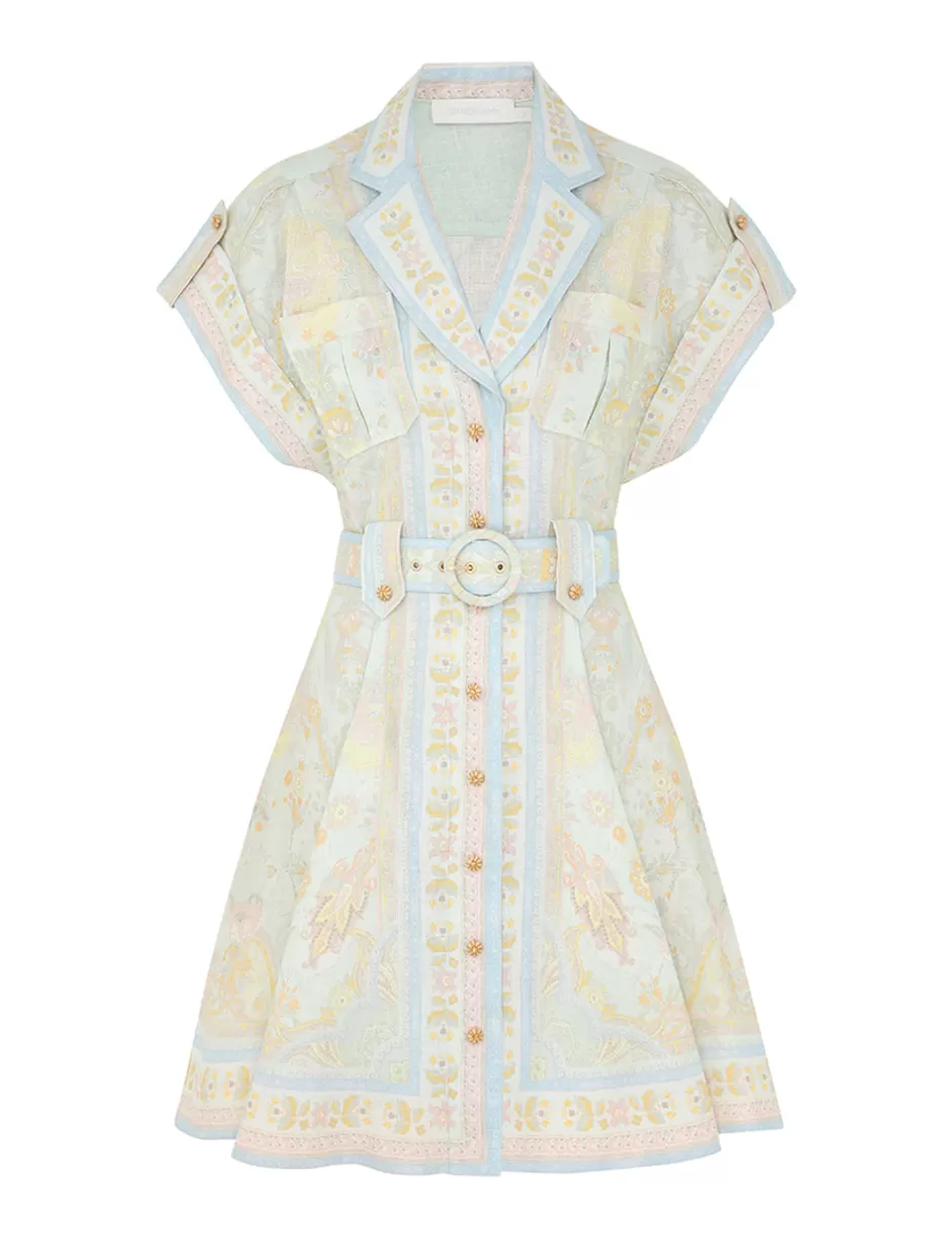 ZIMMERMANN Clothing | Dresses & Coverups<Acacia Mini Shirt Dress Mint Multi