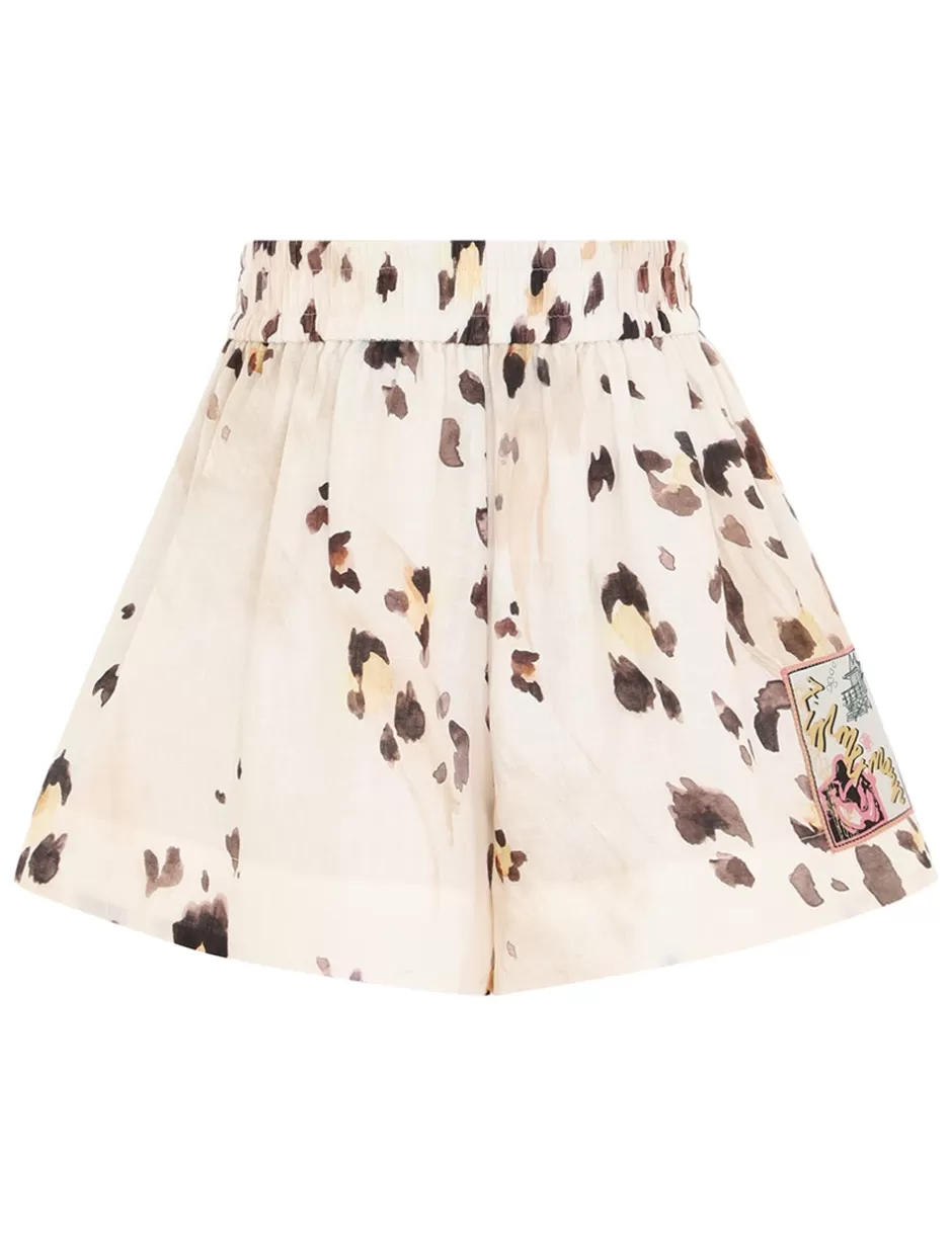 ZIMMERMANN Clothing | Shorts & Pants<Acacia Relaxed Short Watercolour Leopard