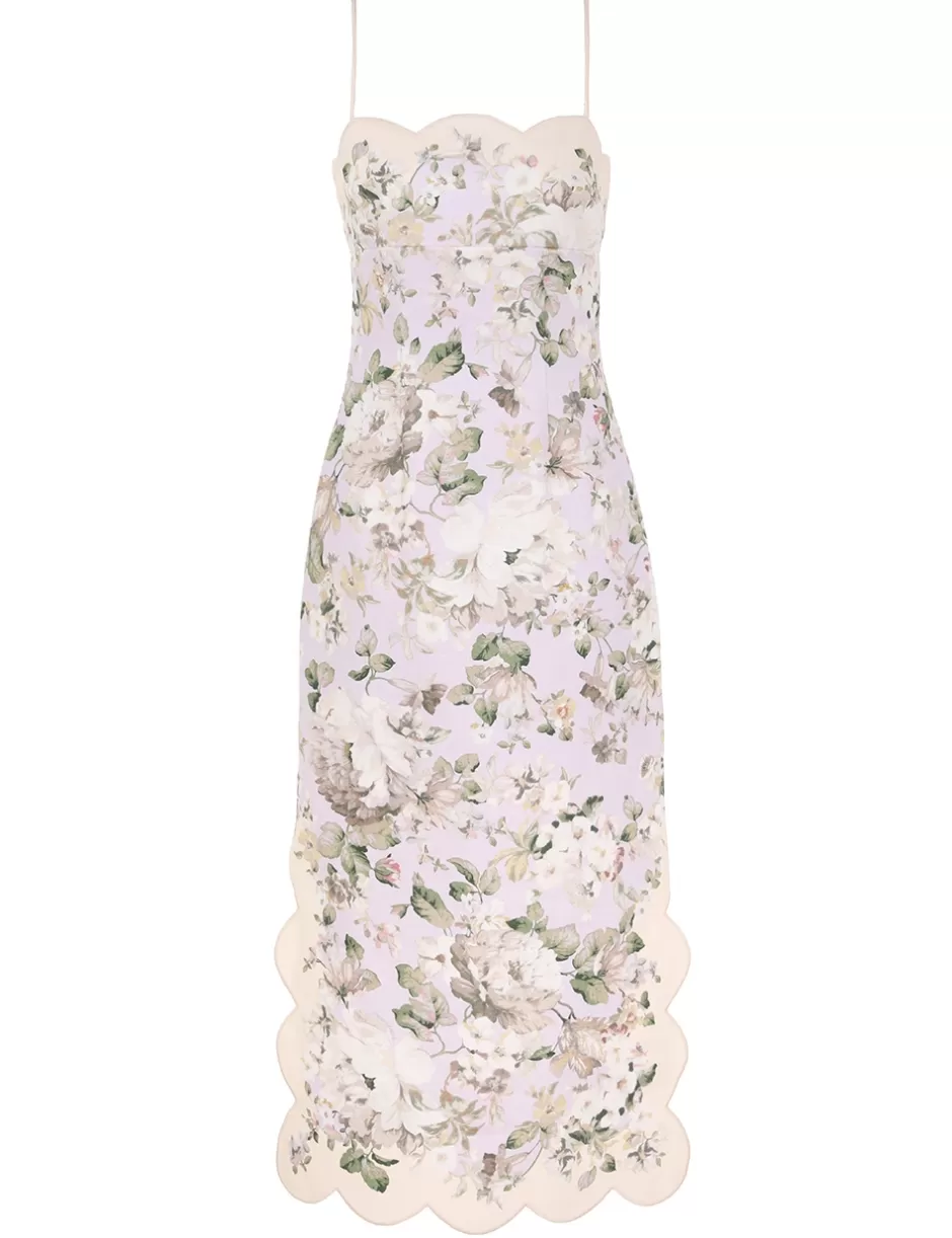 ZIMMERMANN Clothing | Dresses & Coverups<Acacia Scallop Midi Dress Lilac Floral