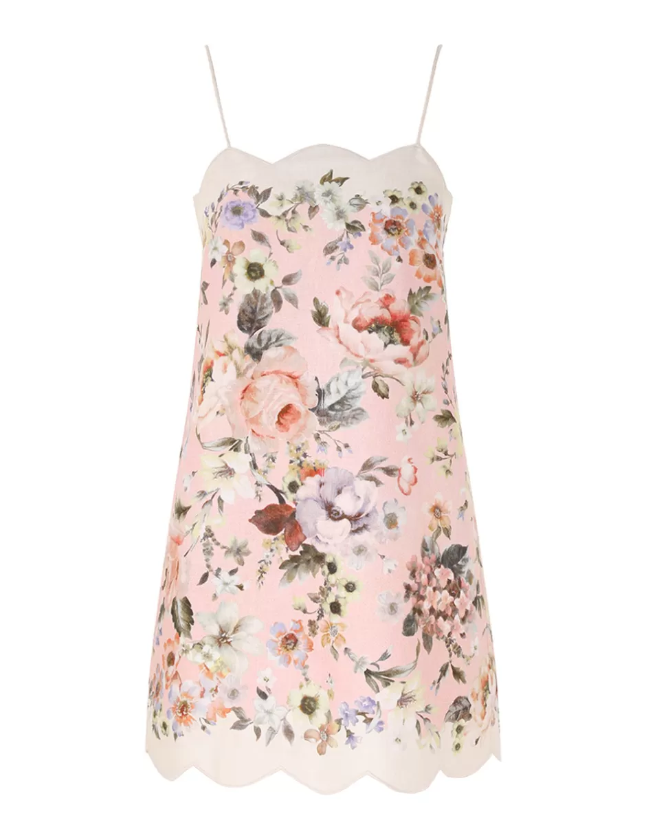 ZIMMERMANN Clothing | Dresses & Coverups<Acacia Scallop Mini Dress Pink Floral