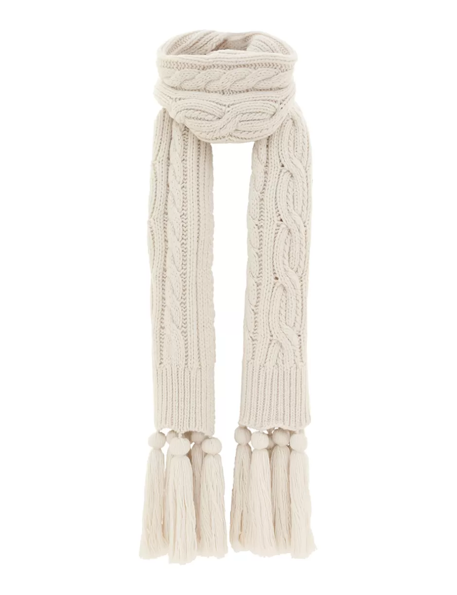 ZIMMERMANN Accessories | Scarves<Cable Knit Scarf Cream