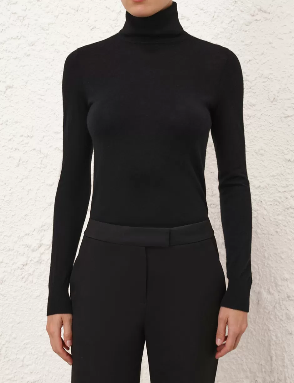 ZIMMERMANN Clothing<Classic Turtle Neck Sweater Black