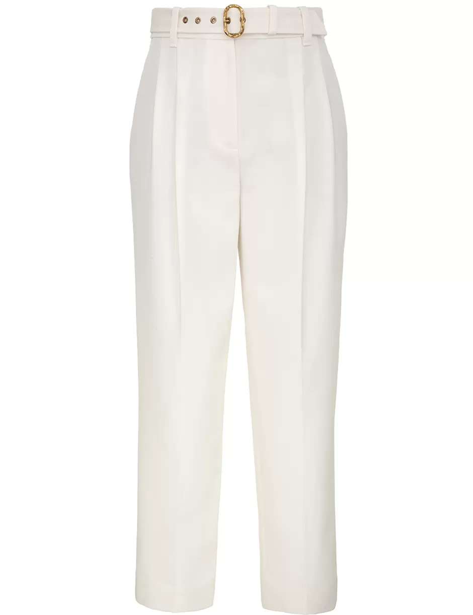 ZIMMERMANN Clothing | Shorts & Pants<Crush Barrel Pant Milk