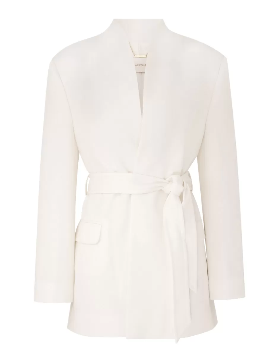 ZIMMERMANN Clothing | Jackets & Coats<Crush Belted Blazer Milk