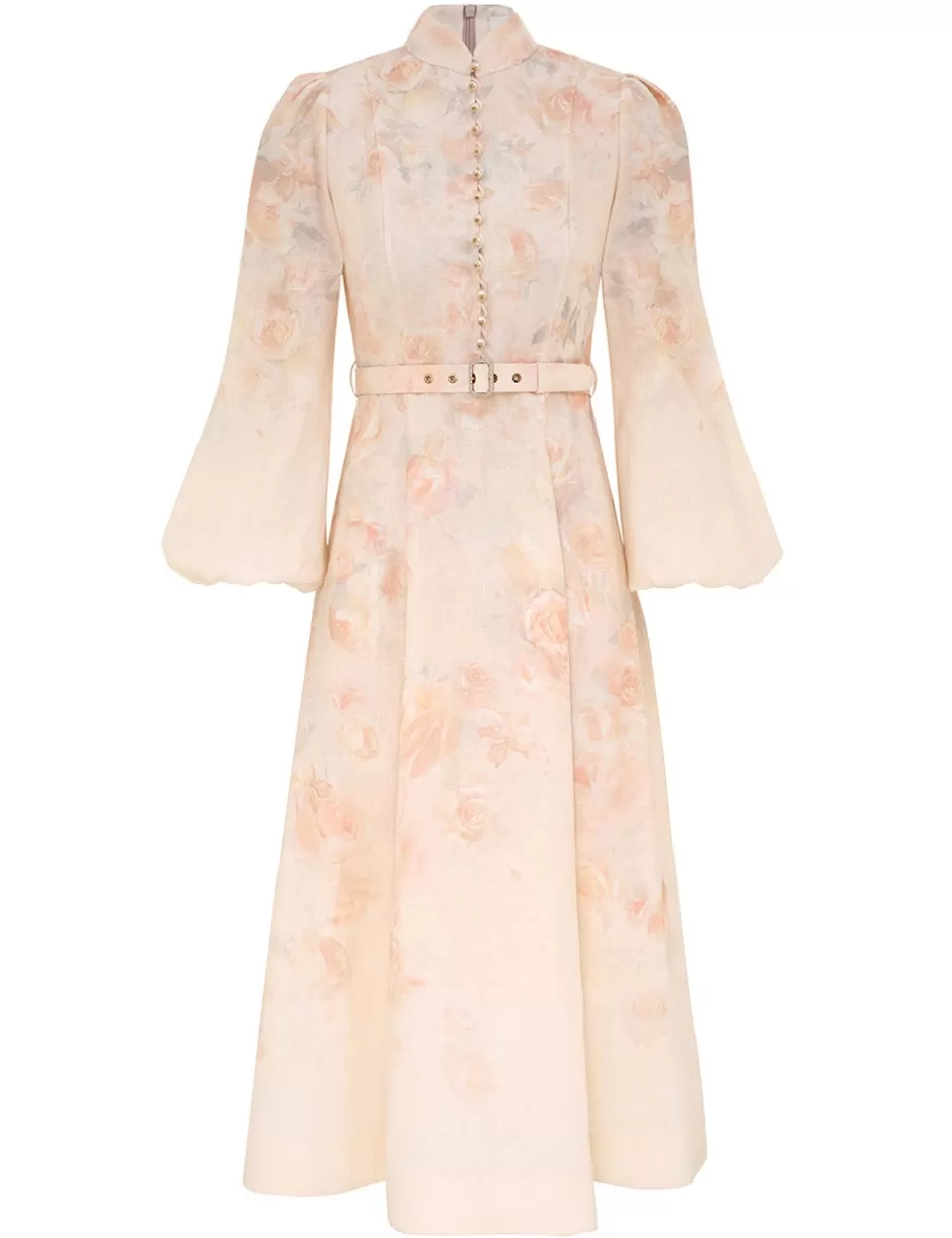 ZIMMERMANN Clothing | Dresses<Crush Buttoned Midi Dress Ciara Floral