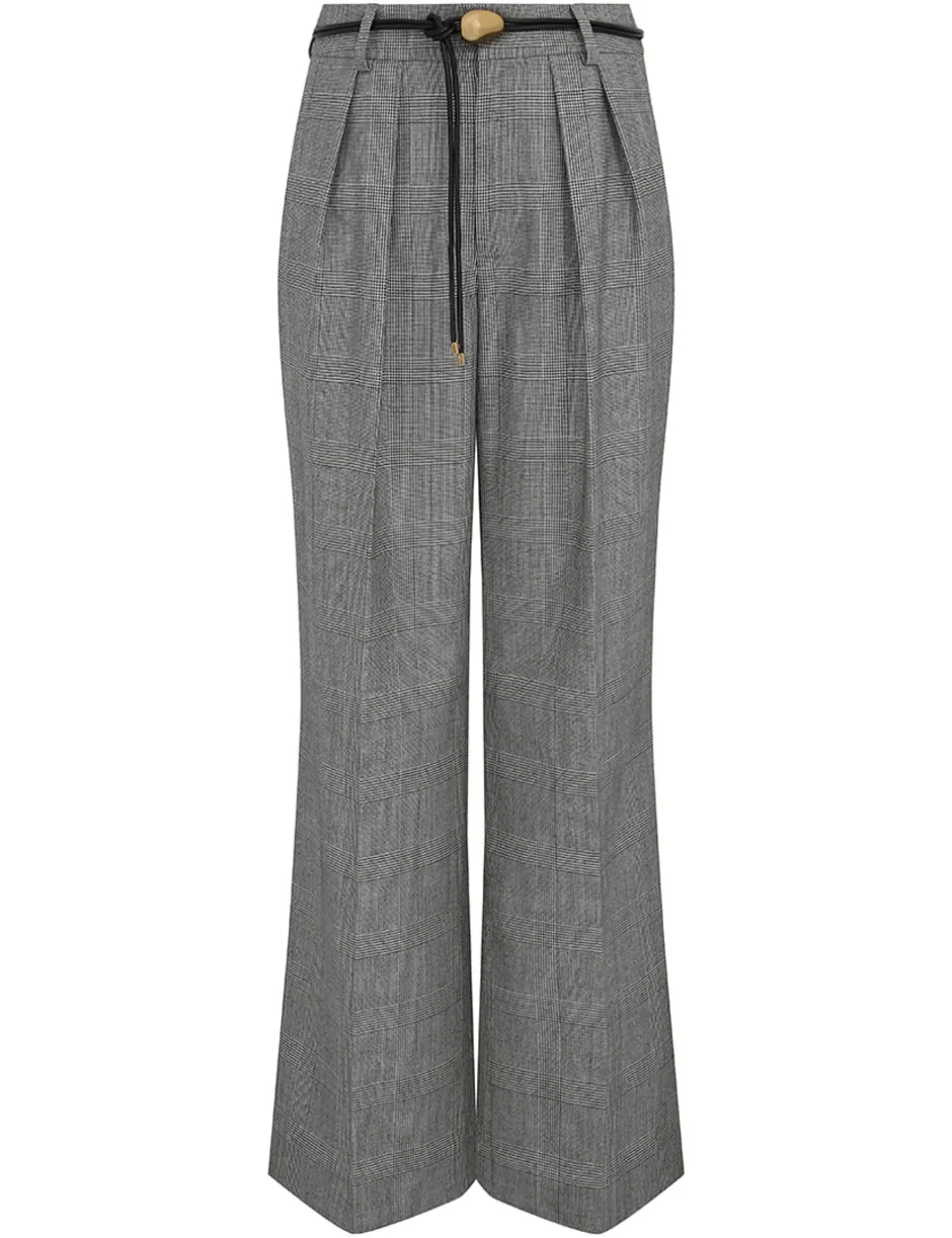 ZIMMERMANN Shorts & Pants | Clothing<Crush Wide Leg Pant Check