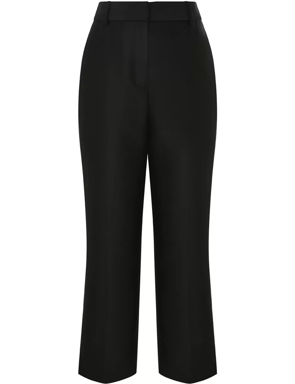 ZIMMERMANN Clothing | Shorts & Pants<Crush Cropped Slim Pant Black