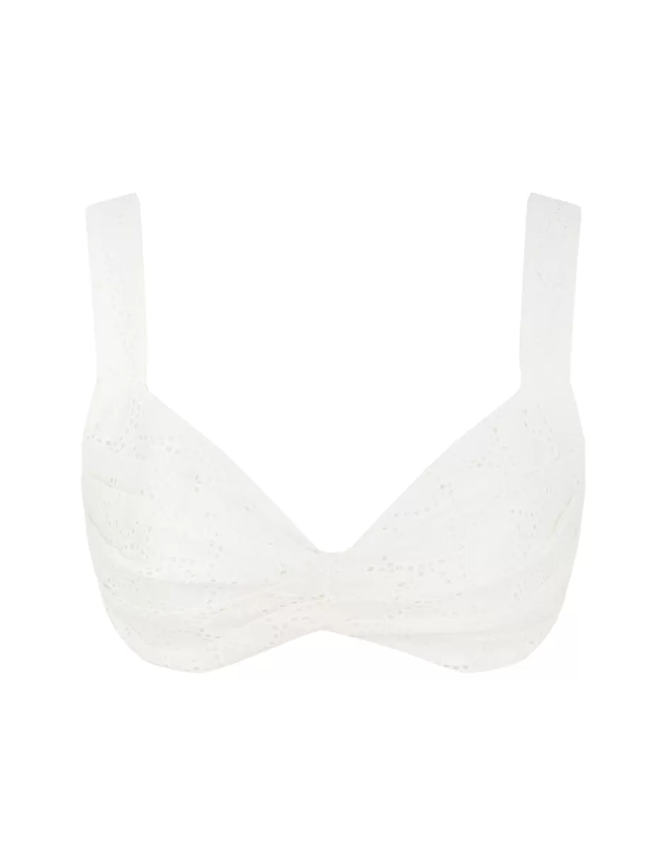 ZIMMERMANN Clothing | Tops<Crush Embroidered Bralette Ivory