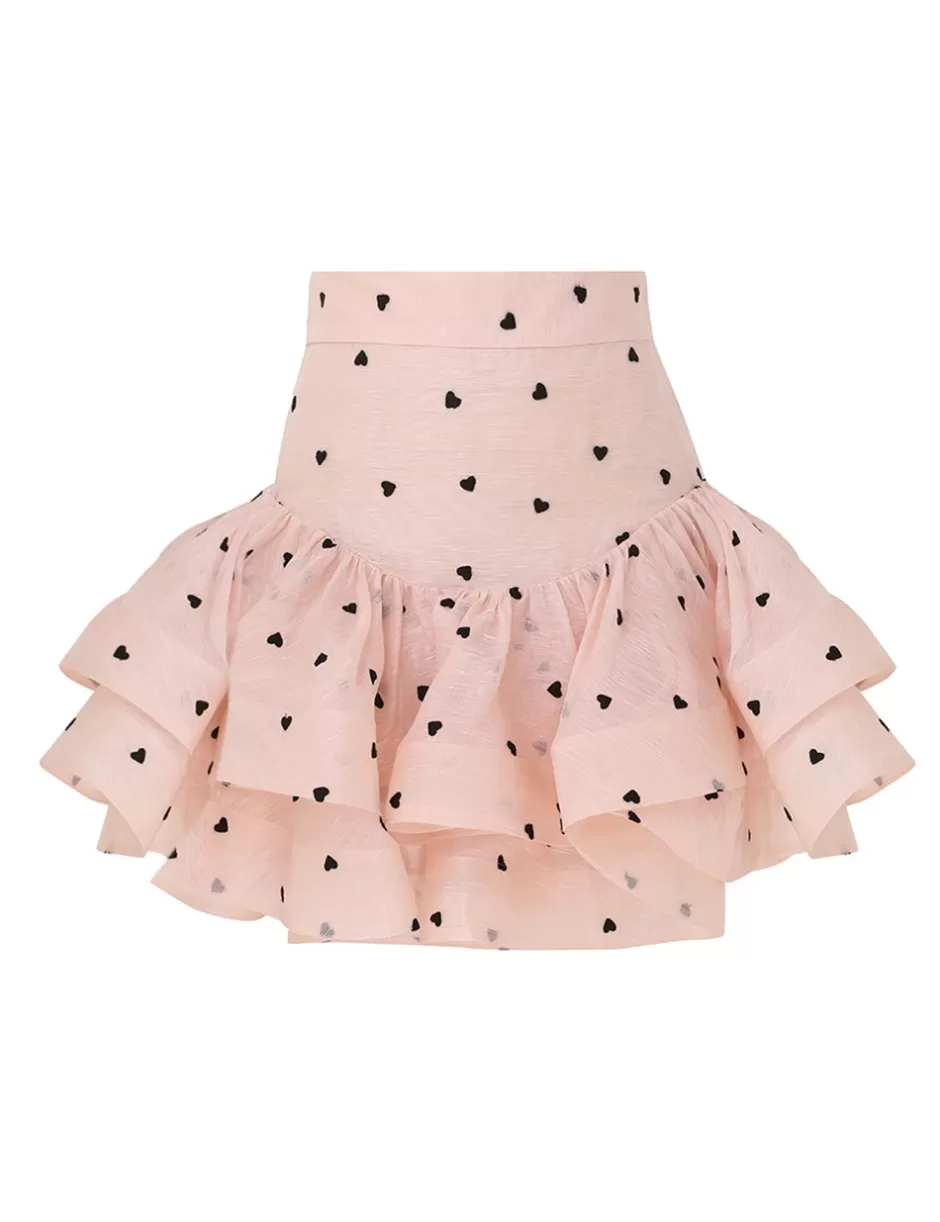 ZIMMERMANN Clothing | Skirts<Crush Flip Mini Skirt Pink Hearts