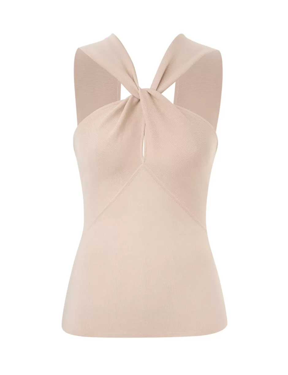 ZIMMERMANN Clothing | Knitwear<Crush Halter Neck Top Cream