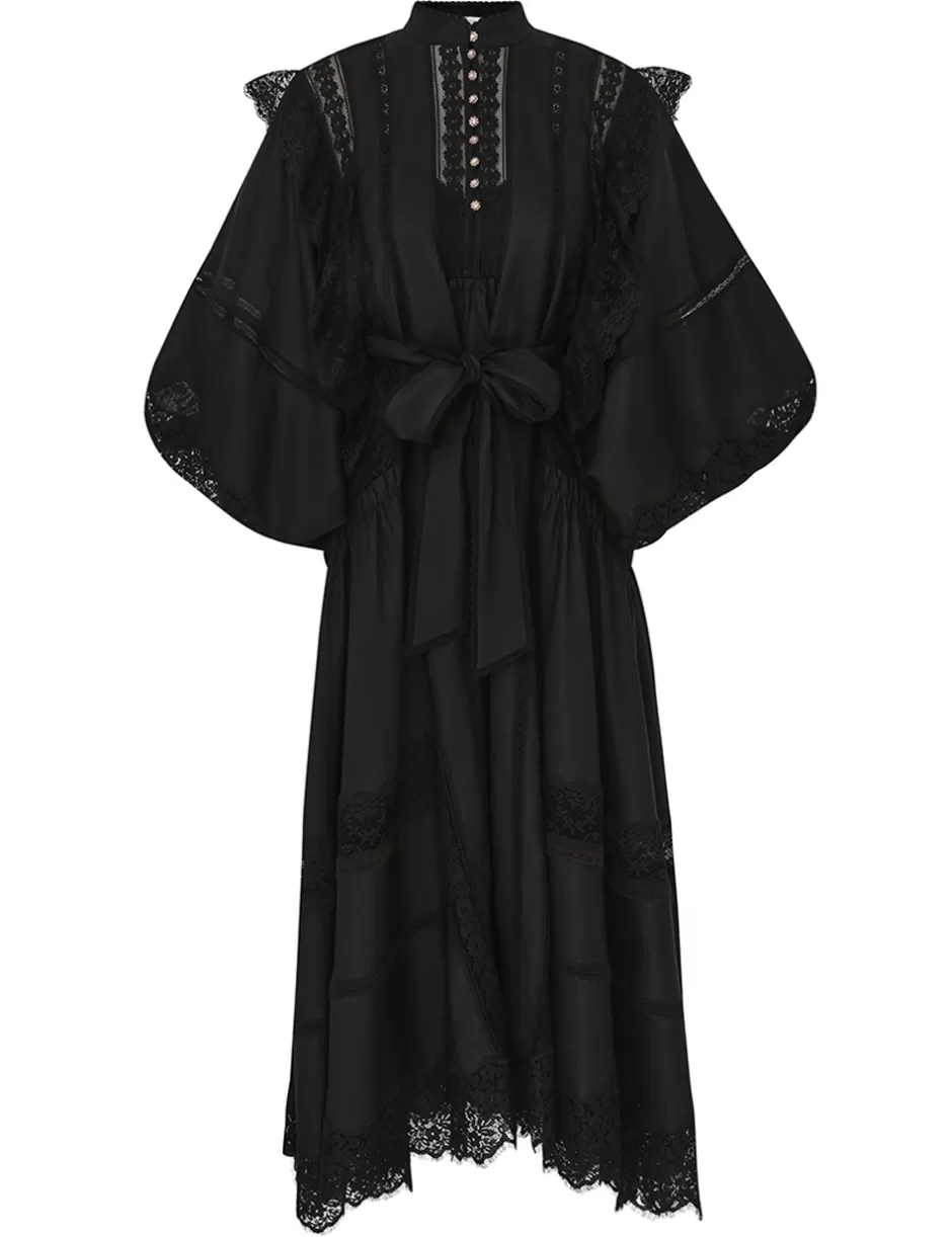 ZIMMERMANN Clothing | Dresses<Crush Lace Billow Dress Black