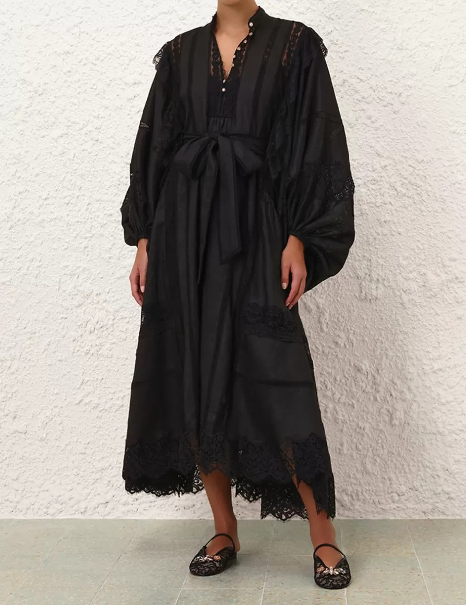 ZIMMERMANN Clothing | Dresses<Crush Lace Billow Dress Black