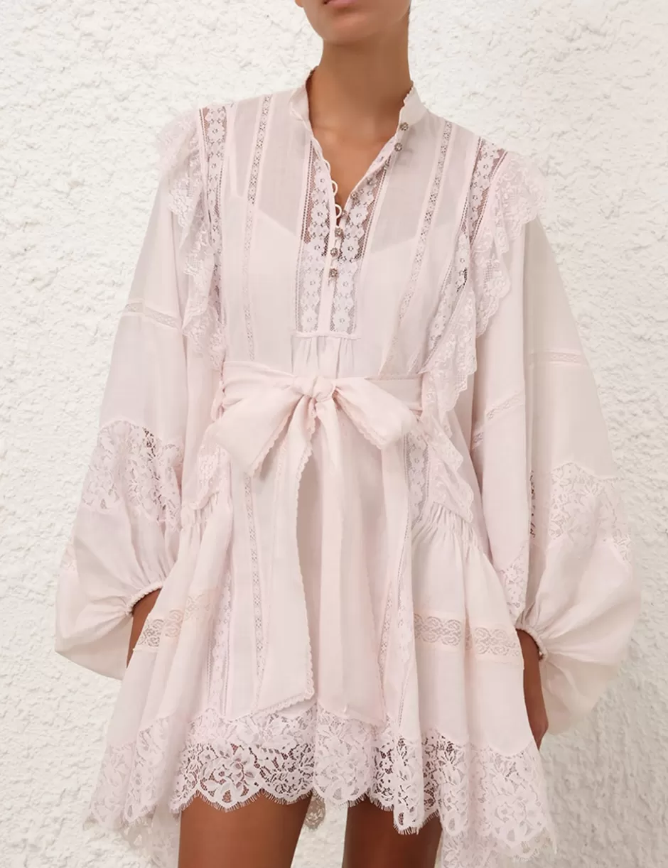 ZIMMERMANN Clothing | Dresses<Crush Lace Billow Mini Dress Shell