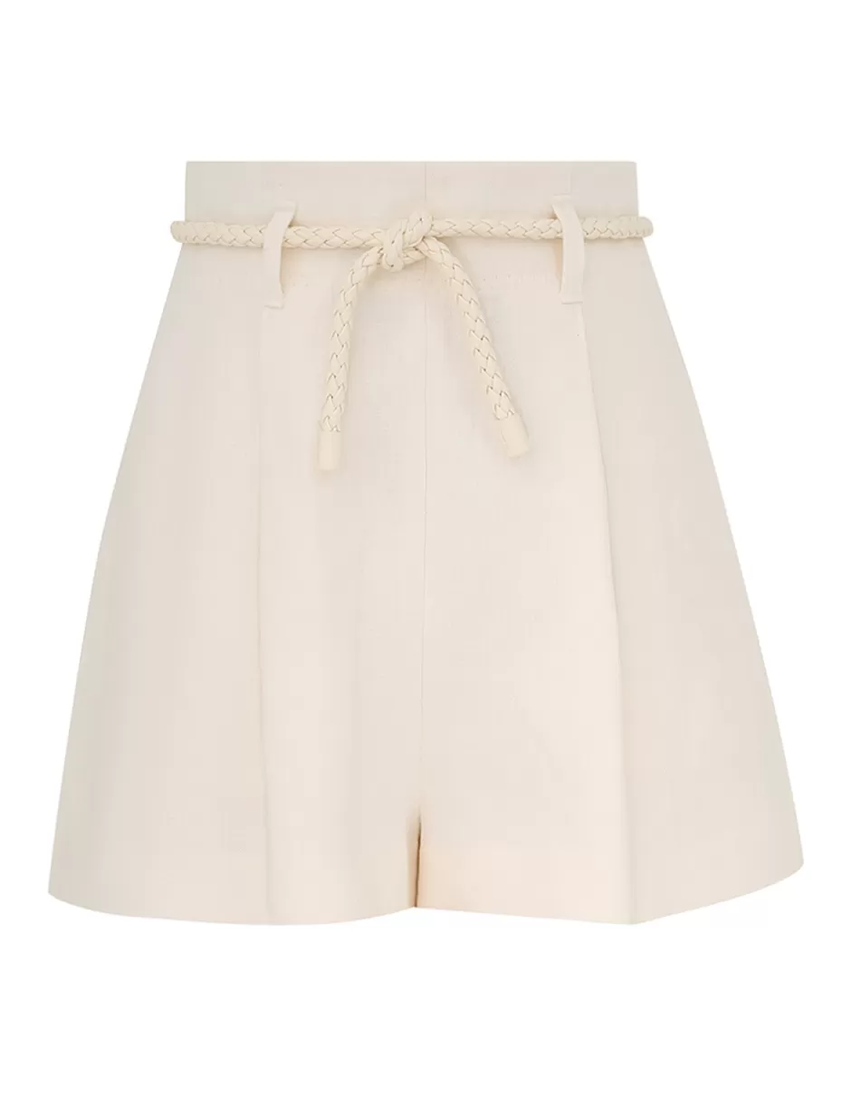 ZIMMERMANN Clothing | Shorts & Pants<Crush Linen Tuck Short Cream