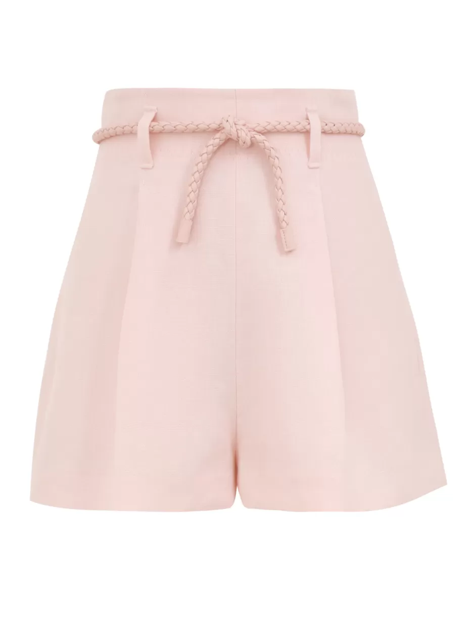 ZIMMERMANN Clothing | Shorts & Pants<Crush Linen Tuck Short Pink