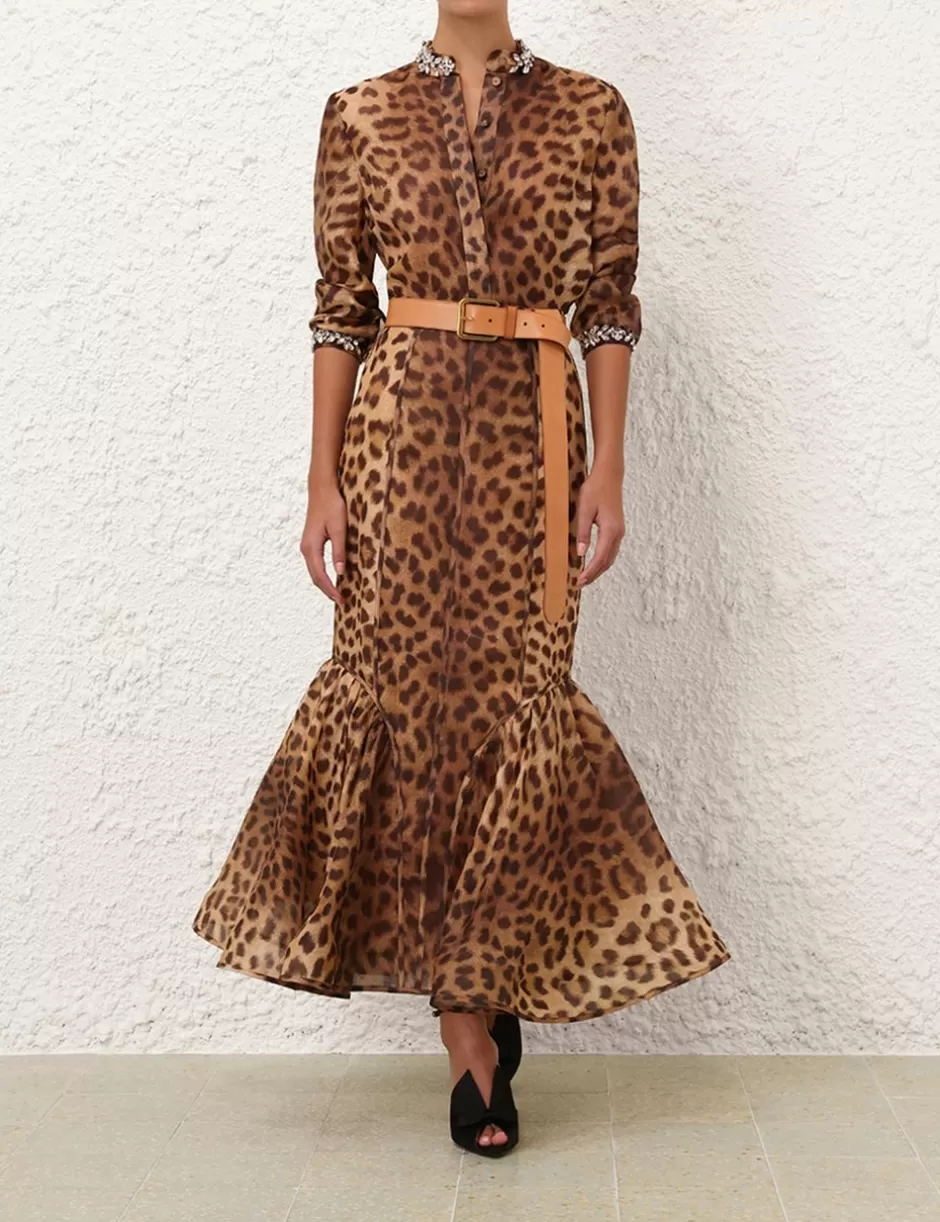 ZIMMERMANN Skirts | Clothing<Crush Panelled Pencil Skirt Leopard