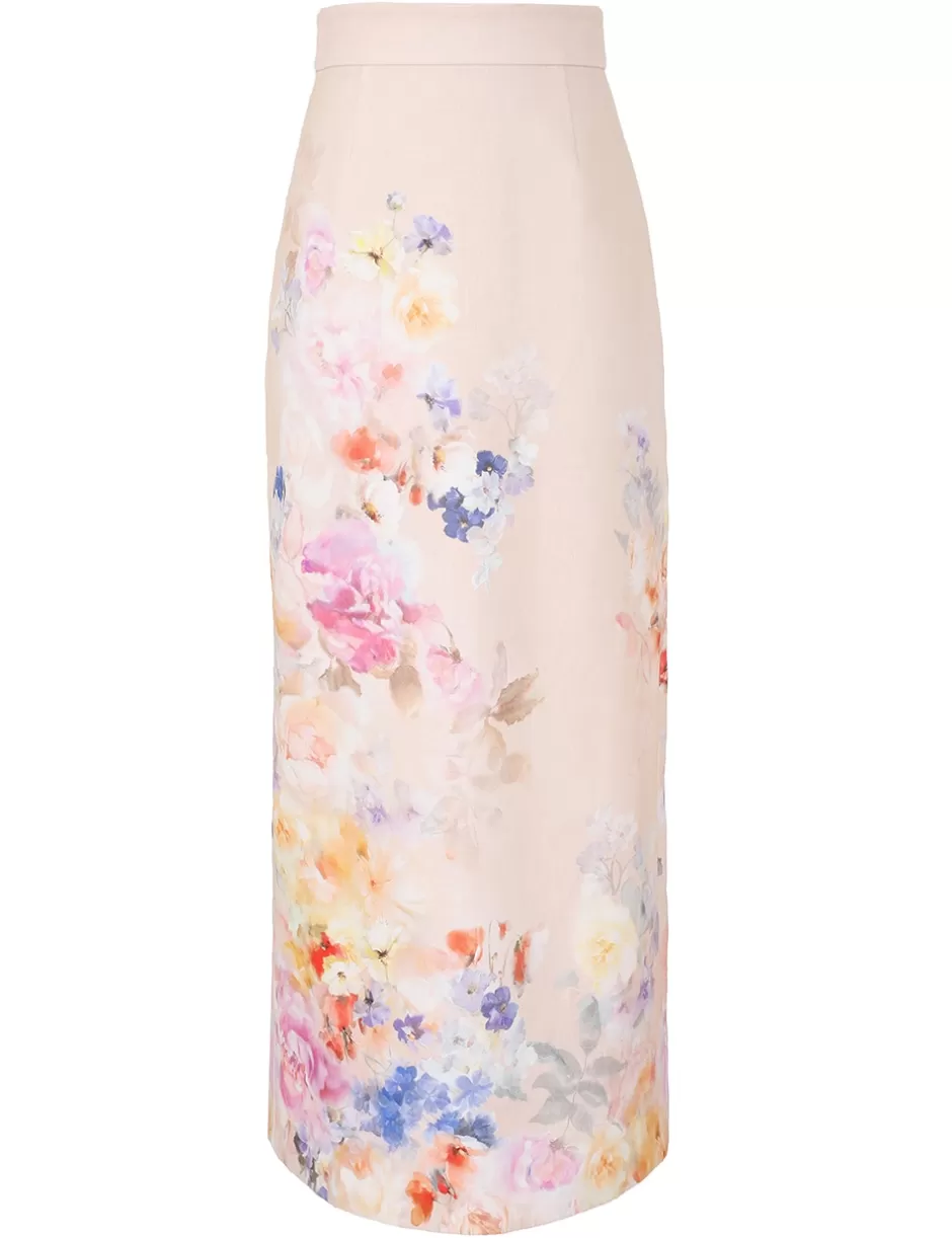 ZIMMERMANN Clothing | Skirts<Crush Pencil Midi Skirt Multi Floral