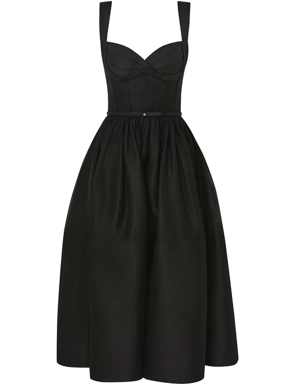 ZIMMERMANN Clothing | Dresses<Crush Picnic Midi Dress Black