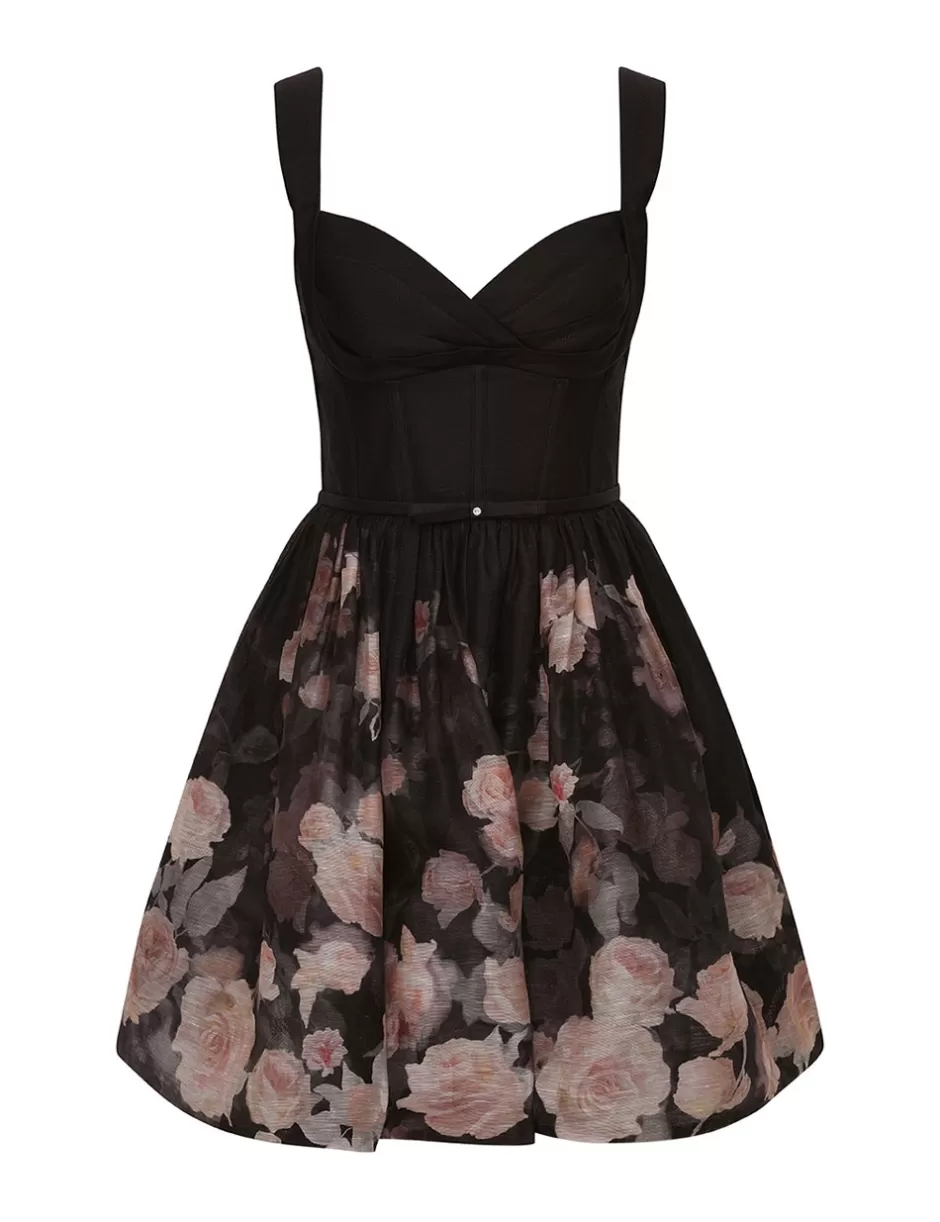 ZIMMERMANN Clothing | Dresses<Crush Picnic Mini Dress Black Floral