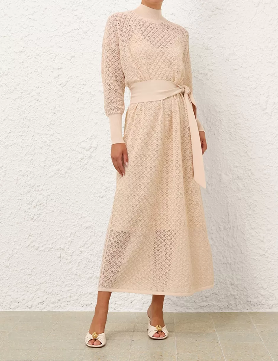 ZIMMERMANN Clothing | Dresses<Crush Pointelle Batwing Dress Cream