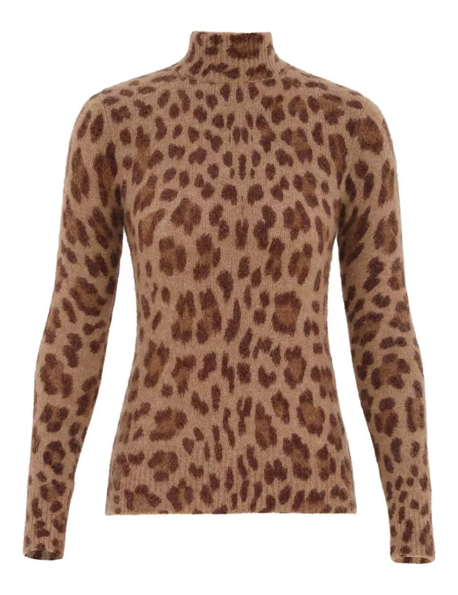 ZIMMERMANN Clothing | Tops<Crush Printed Sweater Leopard