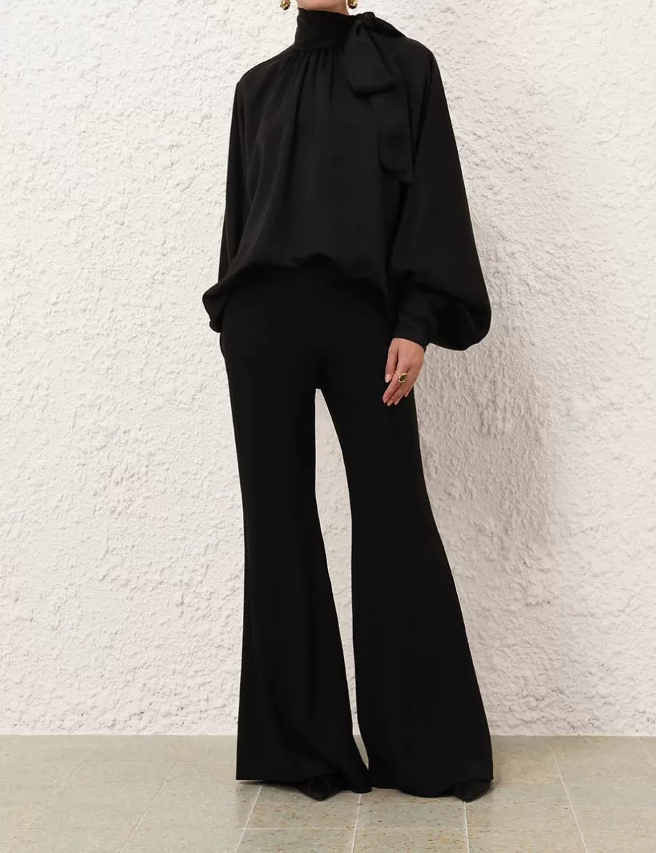 ZIMMERMANN Clothing | Shorts & Pants<Crush Twill Flare Pant Black