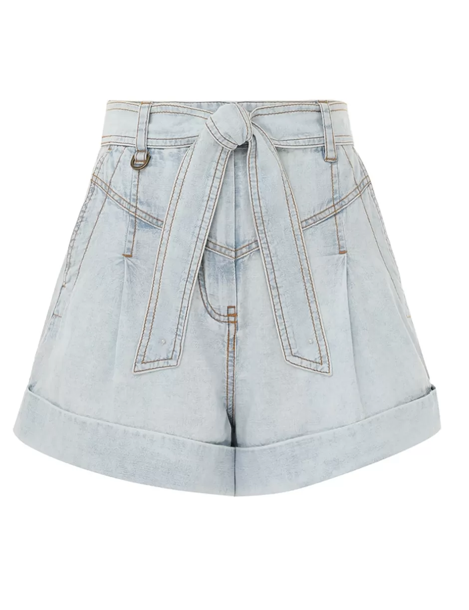 ZIMMERMANN Clothing | Denim<Denim Short Blue Smoke