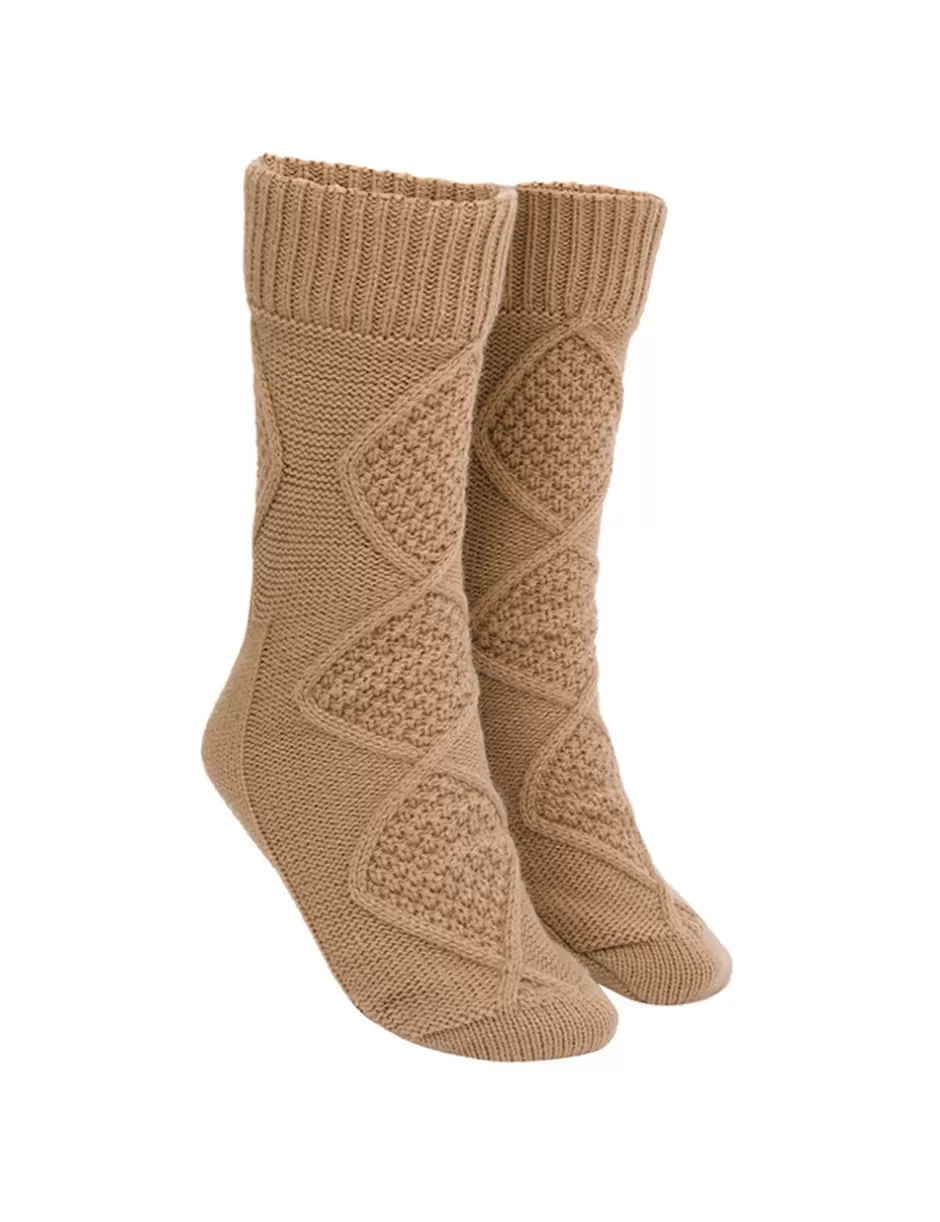 ZIMMERMANN Accessories<Diamond Rib Socks Taupe