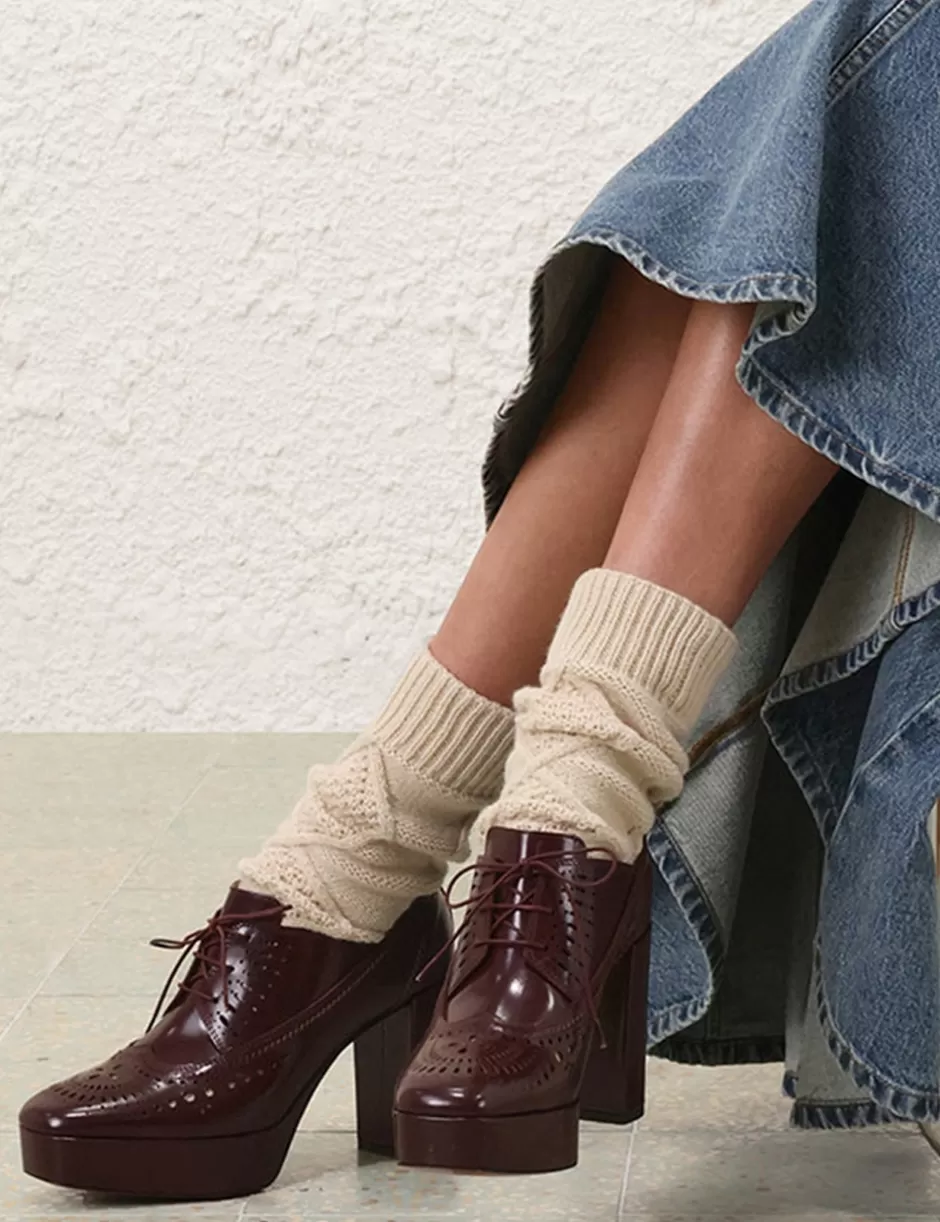 ZIMMERMANN Accessories<Diamond Rib Socks Cream