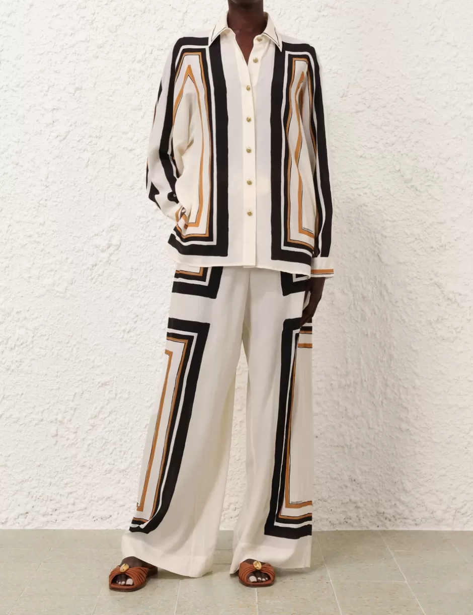 ZIMMERMANN Clothing | Shorts & Pants<Draw Waist Pant Stripe