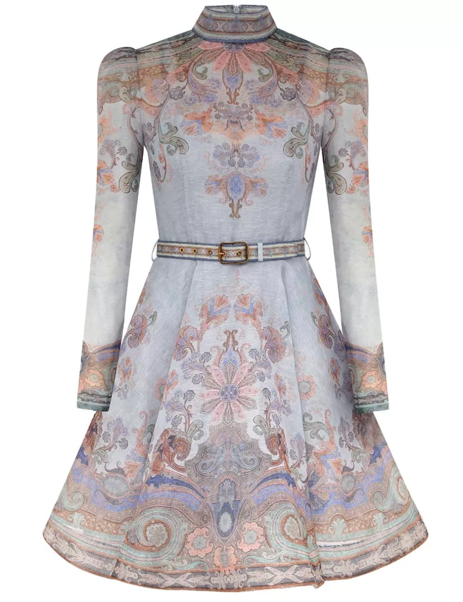 ZIMMERMANN Clothing | Dresses<Eden Belted Mini Dress Blue Paisley