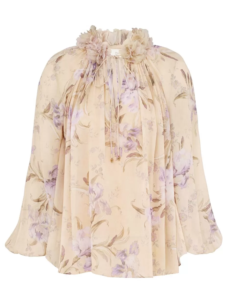 ZIMMERMANN Clothing | Tops<Eden Billow Blouse Natural Iris