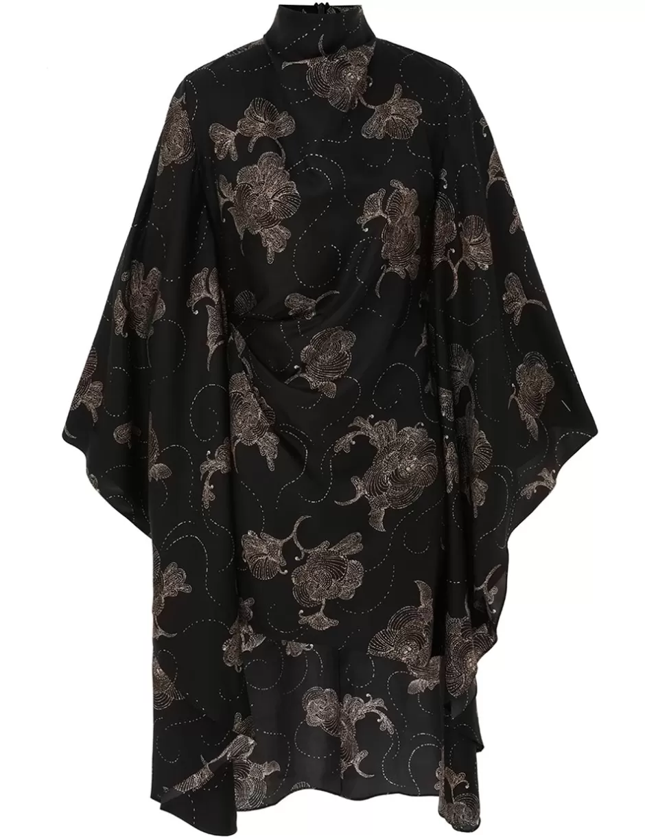 ZIMMERMANN Clothing | Dresses<Eden Draped Tunic Black Sketch