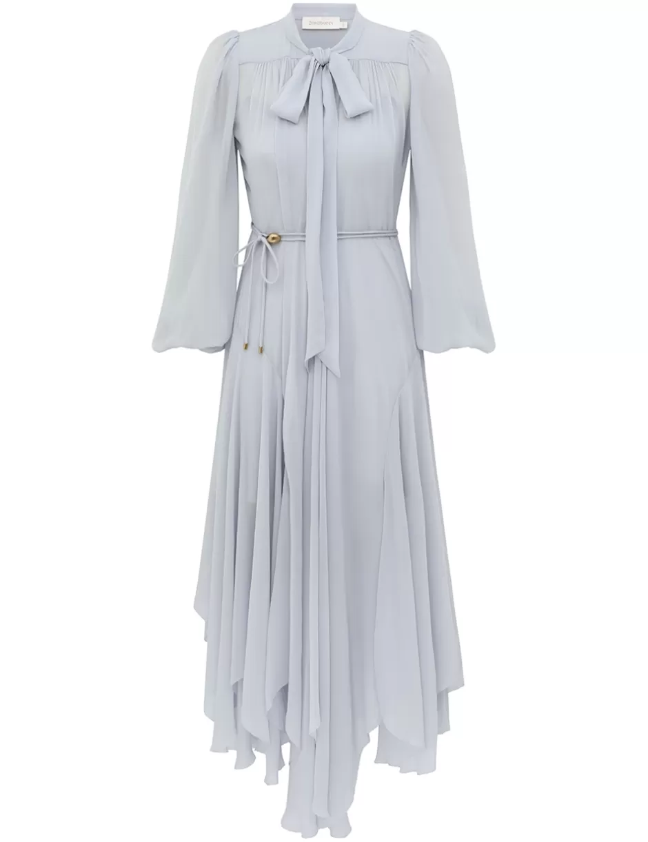 ZIMMERMANN Clothing | Dresses<Eden Handkerchief Dress Dusty Blue