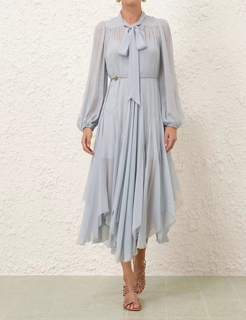 ZIMMERMANN Clothing | Dresses<Eden Handkerchief Dress Dusty Blue