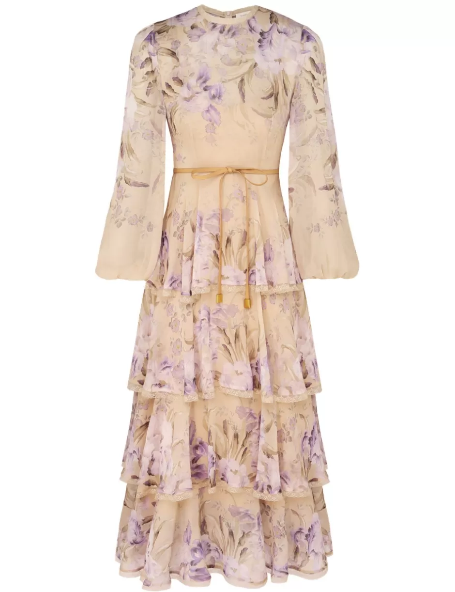 ZIMMERMANN Clothing | Dresses<Eden Lace Edge Midi Dress Natural Iris