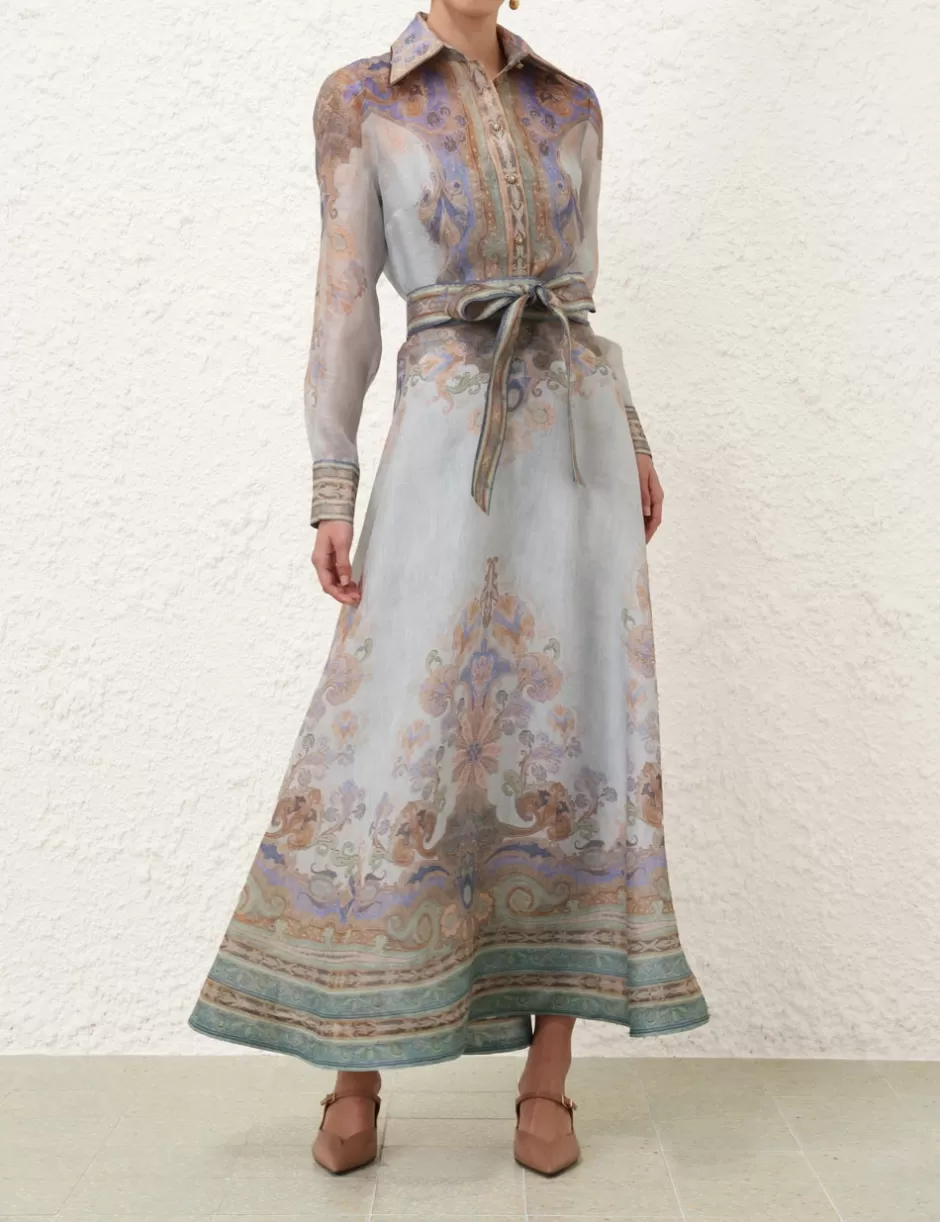 ZIMMERMANN Clothing | Skirts<Eden Maxi Skirt Blue Paisley