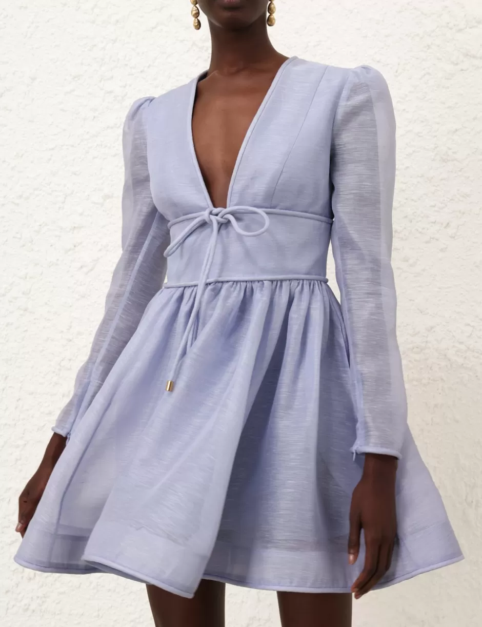 ZIMMERMANN Clothing | Dresses<Eden Structured Mini Dress Dusty Blue