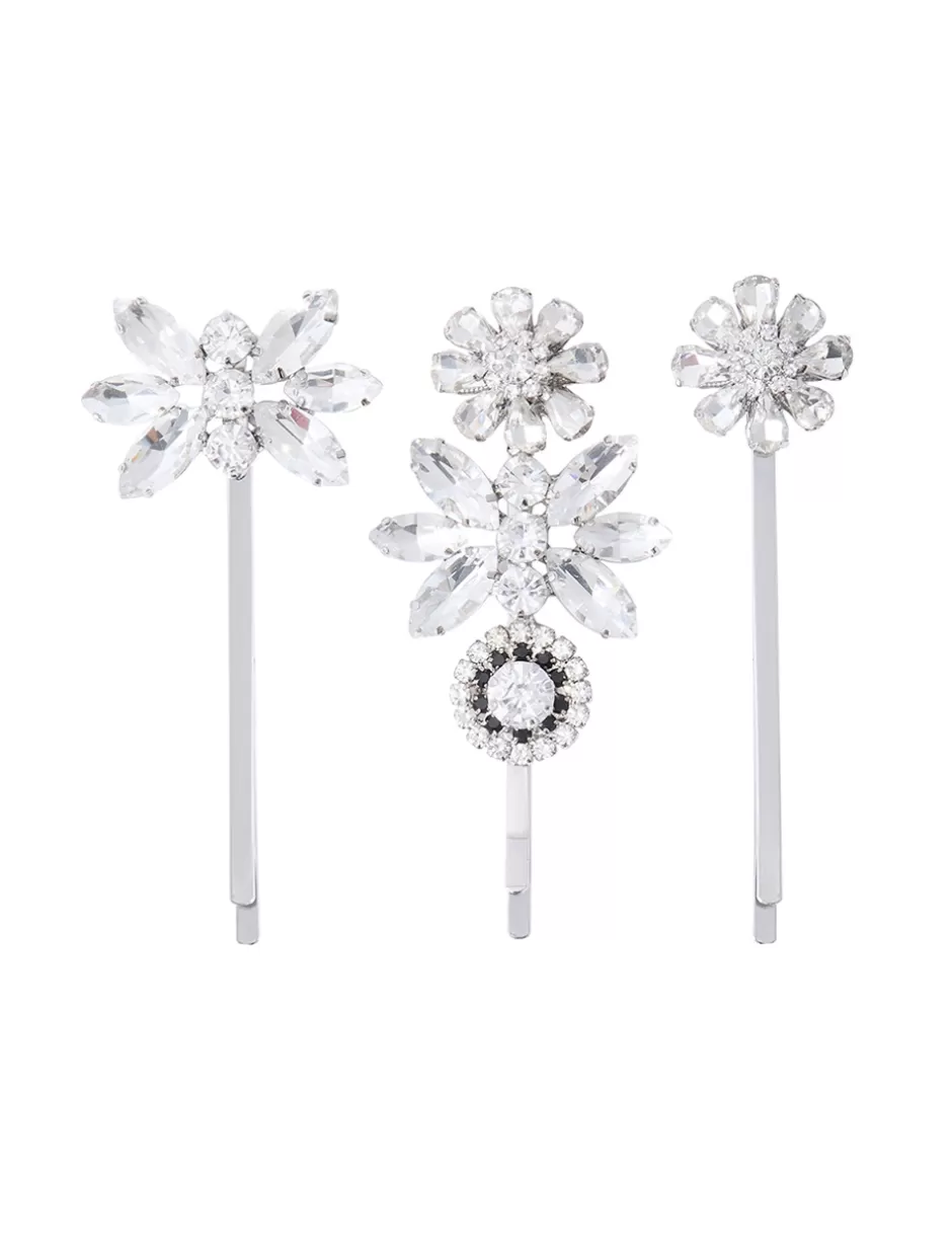 ZIMMERMANN Accessories | Hair Accessories<Embellished Hair Pin Set Silver Clear