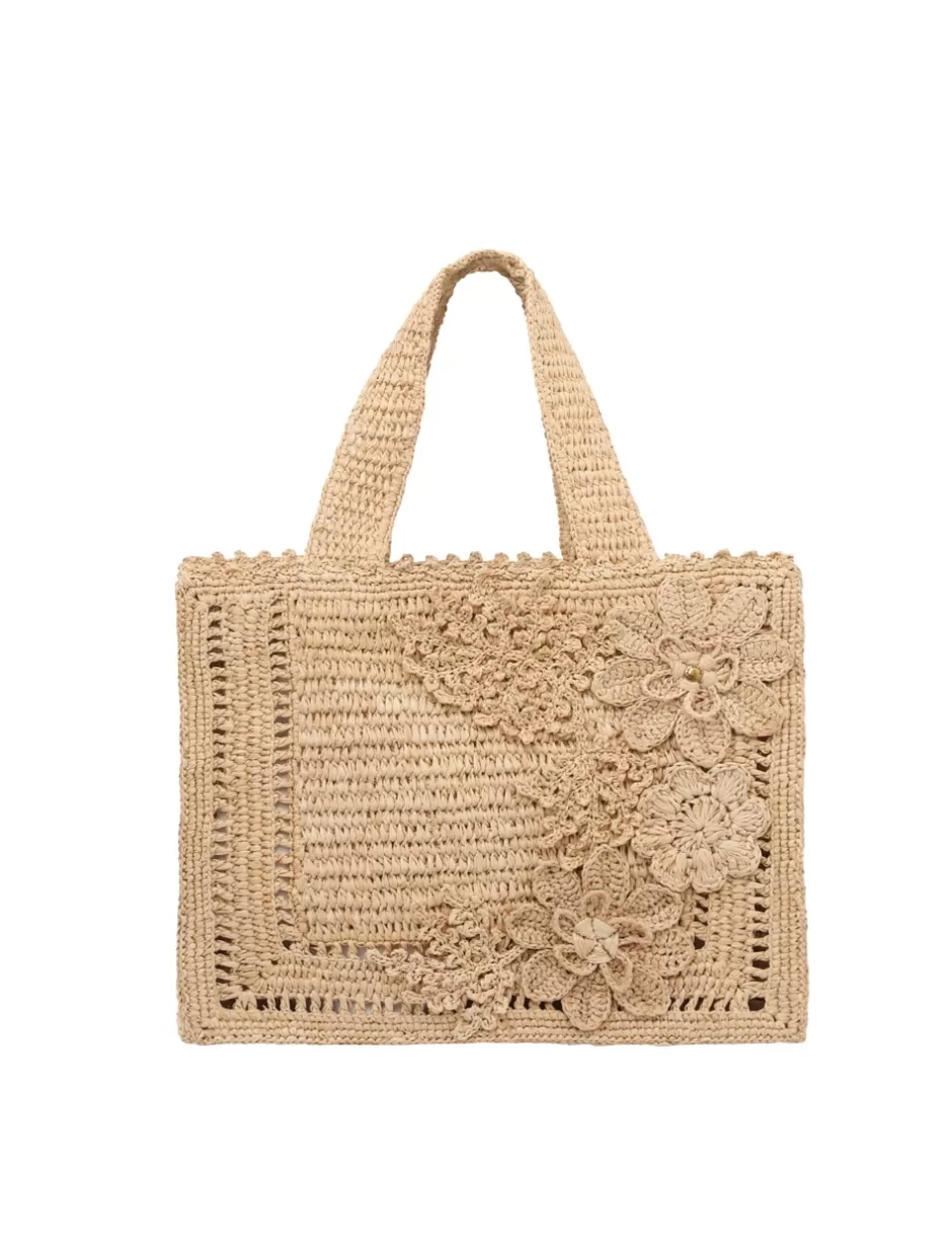 ZIMMERMANN Accessories | On Vacation<Floral Raffia Mini Tote Natural