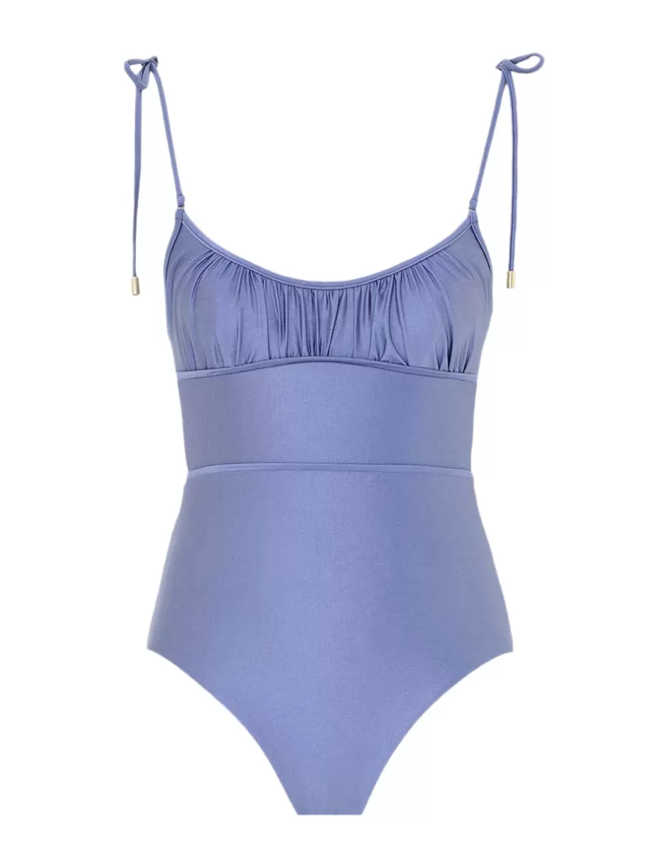 ZIMMERMANN One Pieces<Golden Gathered Scoop 1PC Dusty Blue