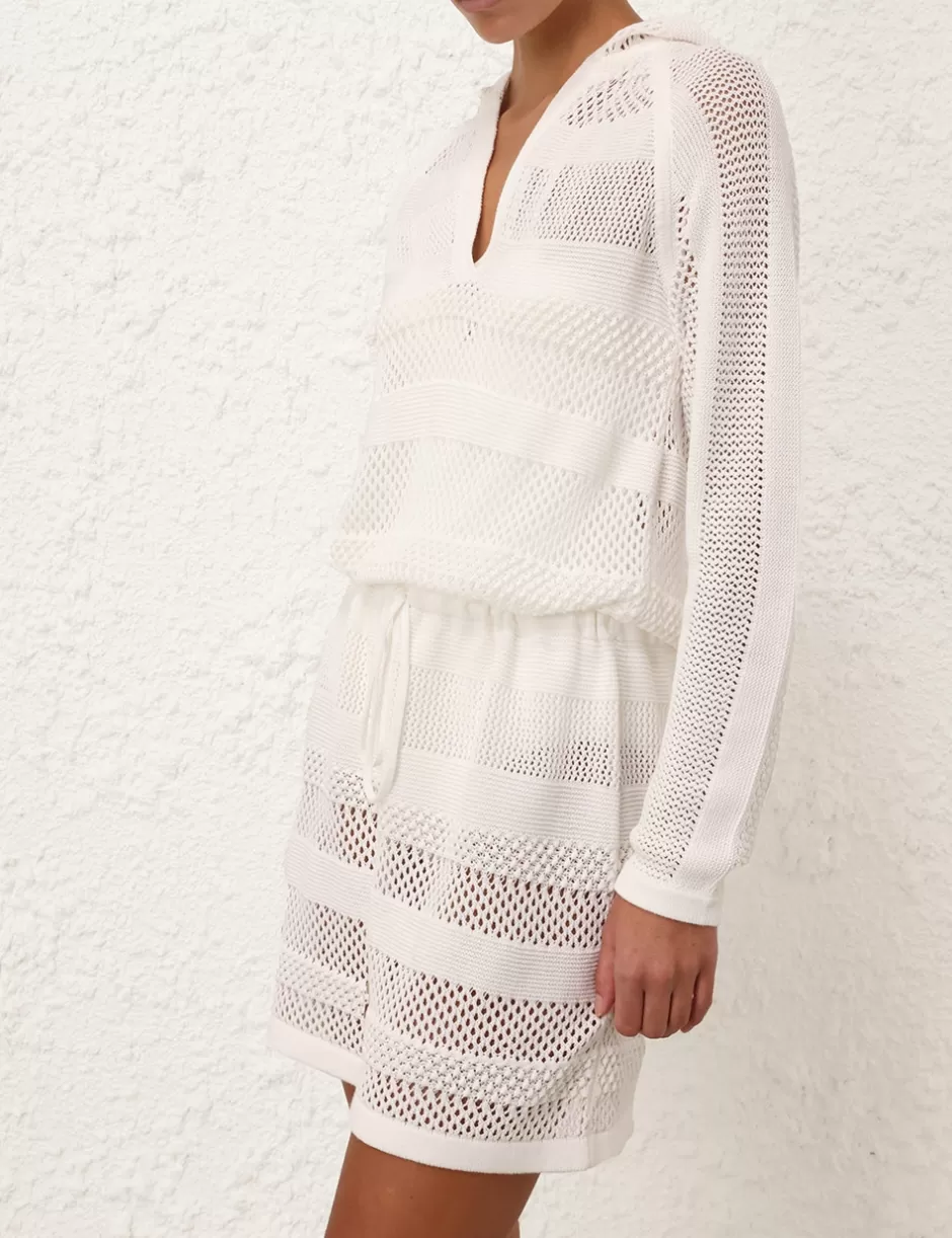 ZIMMERMANN Clothing | Dresses & Coverups<Golden Hooded Mini Dress Ivory