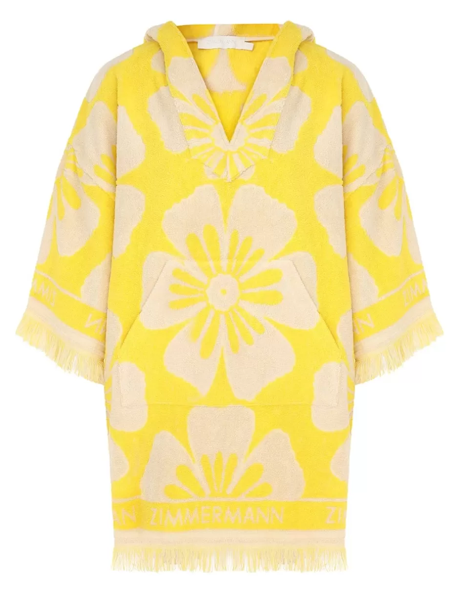 ZIMMERMANN Clothing | Dresses & Coverups<Golden Hooded Towel Mini Dress Yellow Ivory