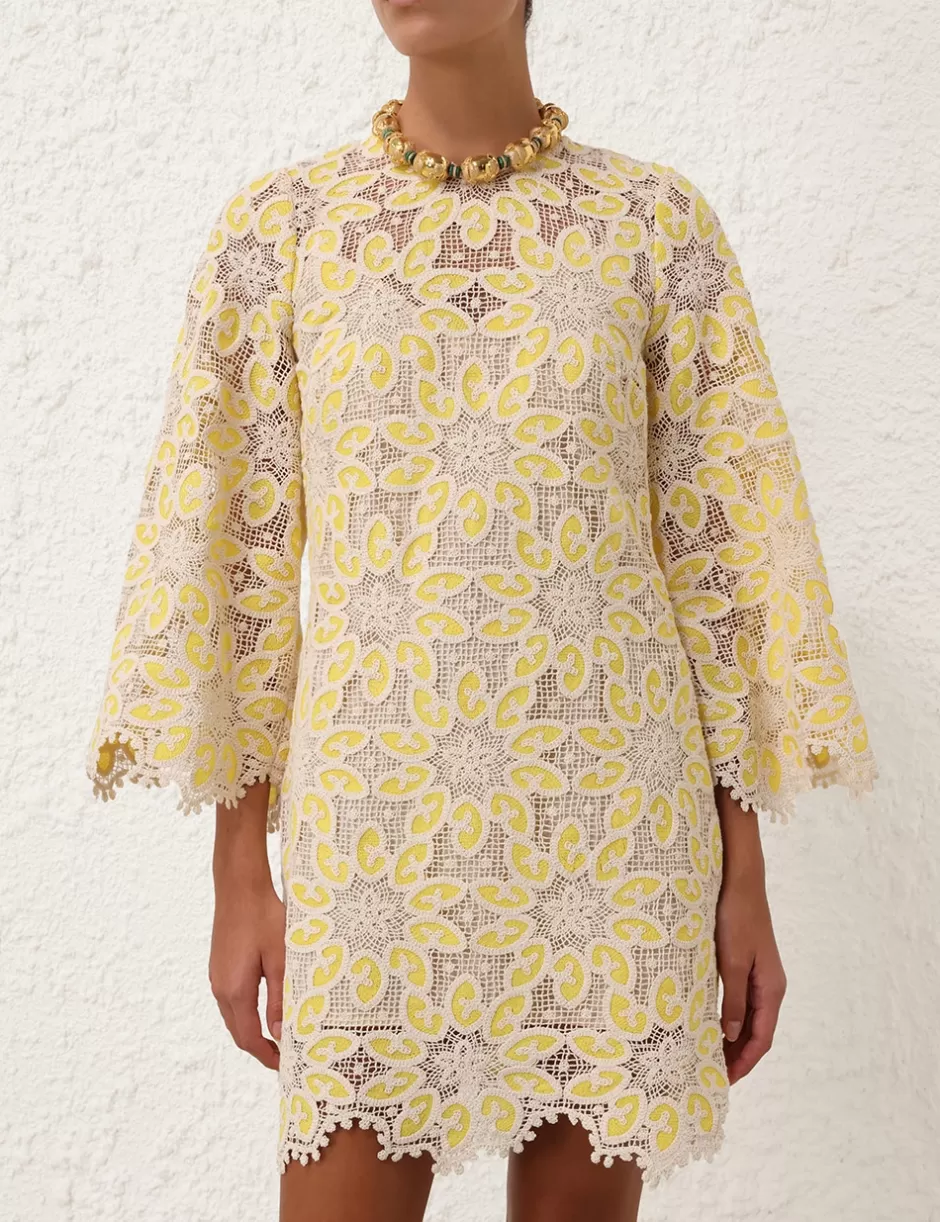 ZIMMERMANN Clothing | Dresses & Coverups<Golden Lace Mini Dress Cream Yellow