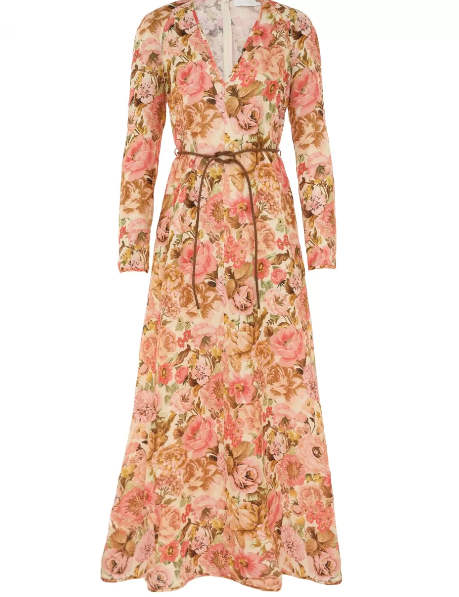 ZIMMERMANN Clothing | Dresses & Coverups<Golden Plunge Maxi Dress Pink Rose