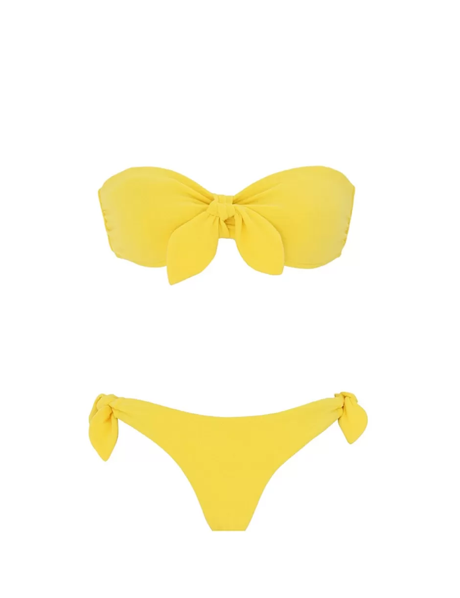 ZIMMERMANN Bikinis<Golden Terry Tie Bikini Yellow