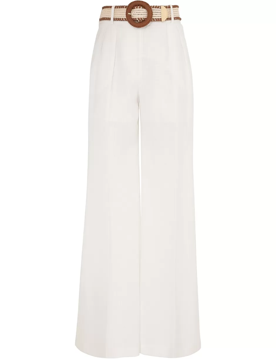 ZIMMERMANN Clothing | Shorts & Pants<Golden Tuck Pant Ivory