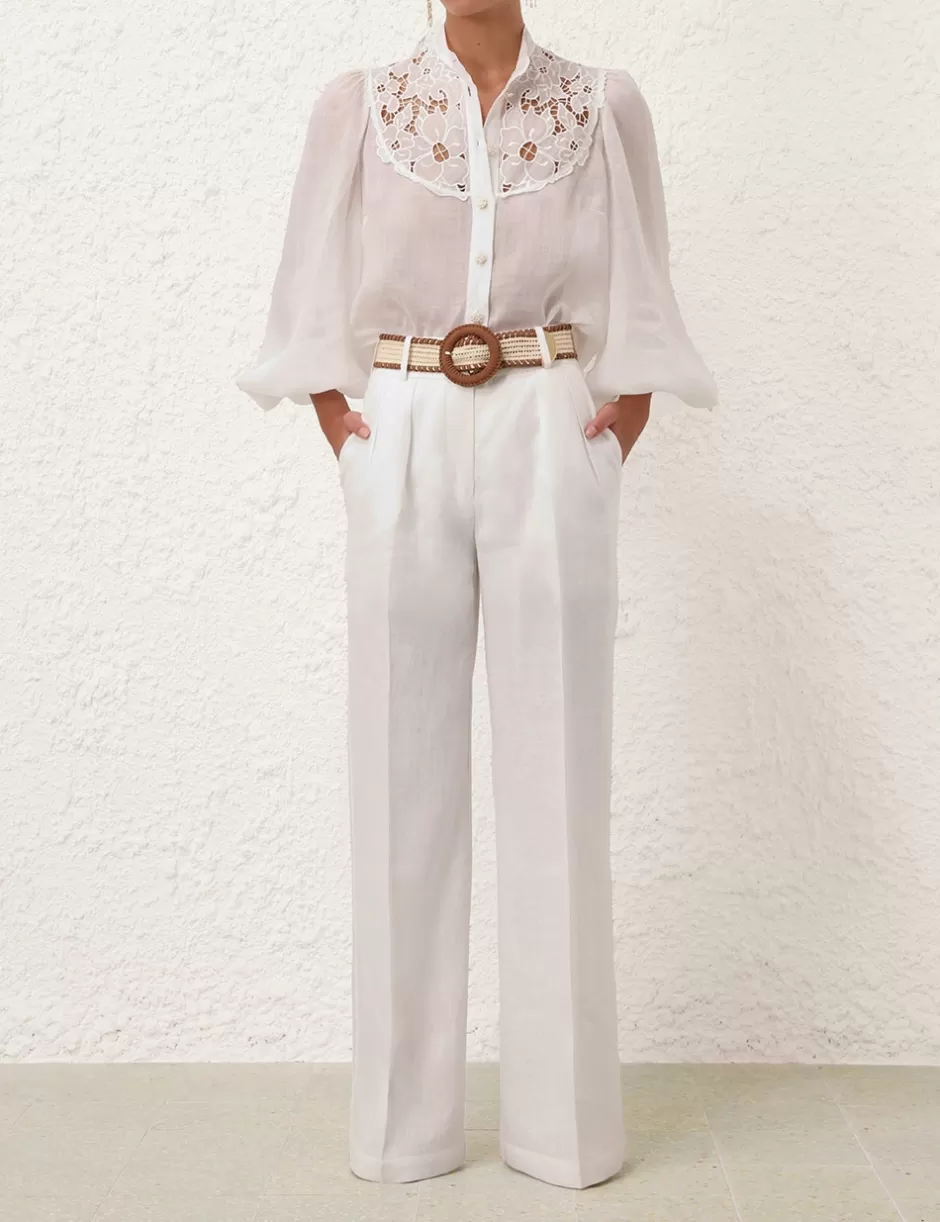 ZIMMERMANN Clothing | Shorts & Pants<Golden Tuck Pant Ivory