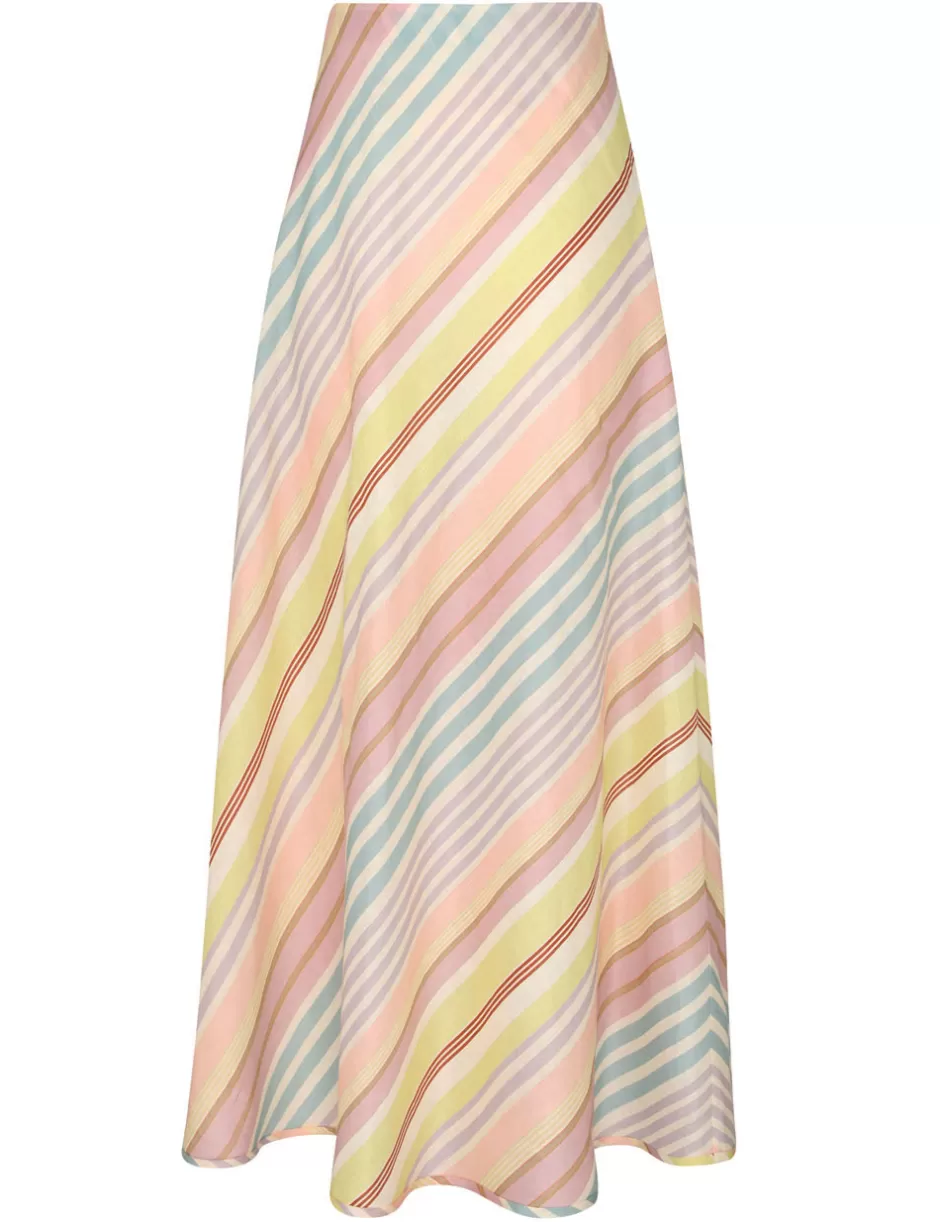 ZIMMERMANN Clothing | Skirts<Halliday Bias Skirt Multi Stripe